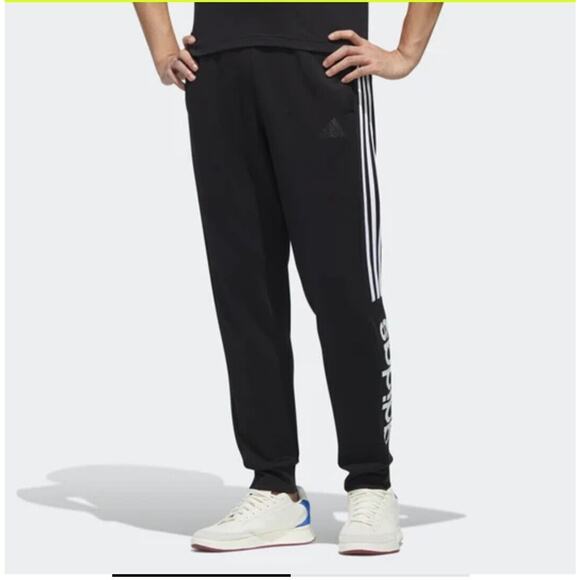 adidas Warm Windproof Loose Casual Sports Trousers Men's Black GD5473 Pants - Picture 14 of 15